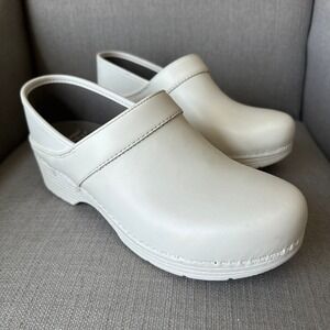 Dansko LT White Professional Clogs Women's EU 40 US 9.5-10 Leather Comfort Shoes